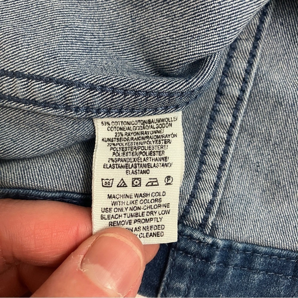 FREE PEOPLE back zip bodycon denim mini - Picture 5 of 6